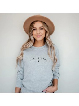 God is Good: Small Caps with Cross Design T-Shirt