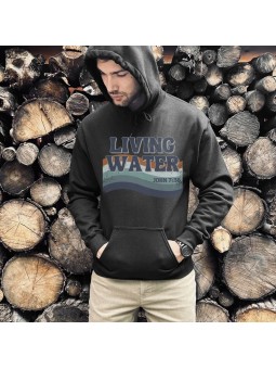 Living Water Hoodie | Bold Vintage Waves of Spiritual Refreshment