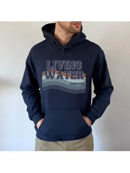 Hoodie "Living Water" | Vagues Rétro Audacieuses de Rafraîchissement Spirituel