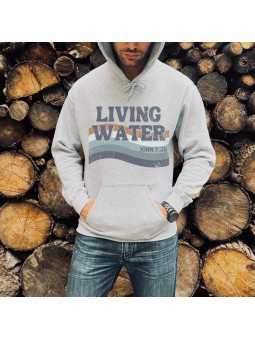 Hoodie "Living Water" | Vagues Rétro Audacieuses de Rafraîchissement Spirituel